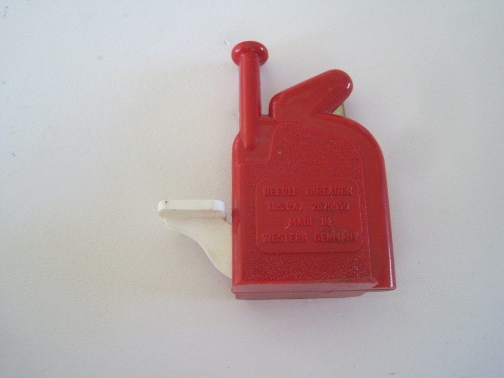 Witch Needle Threader Germany Red Plastic GUC