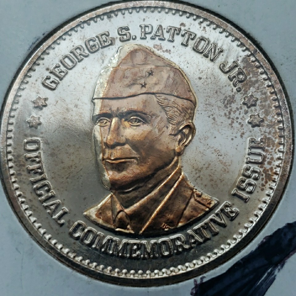George S. Patton Double Eagle Commemorative Gold Gilded Coin