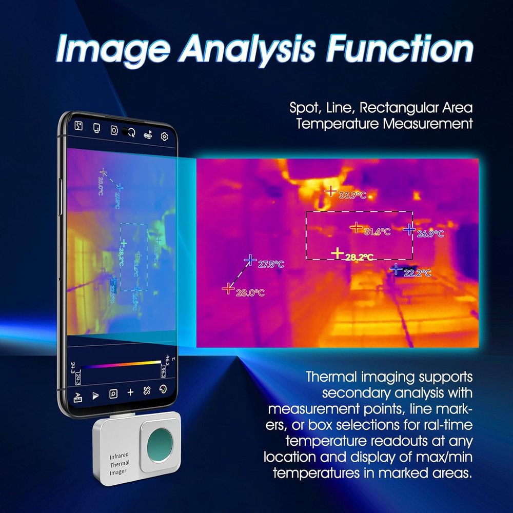 Android Handheld Thermal Camera - 256x192 Infrared Imaging for Home & Auto