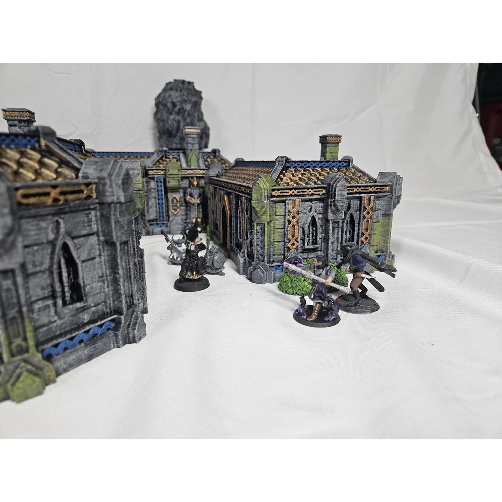 Modular Dwarven Houses Tabletop Terrain 28mm