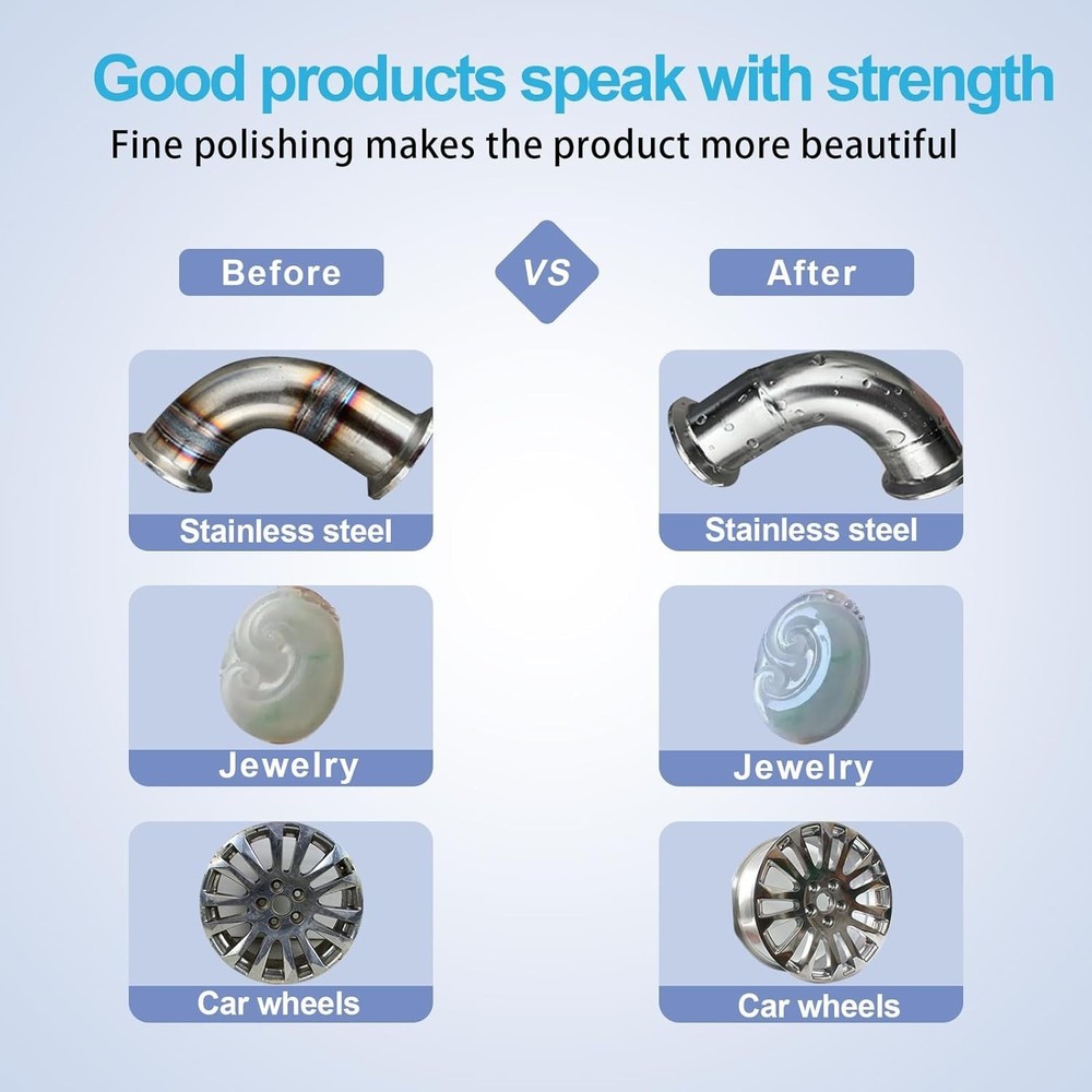 6 Drill Buffing Wheels and 3 Polishing Compounds, Multi-Specification Wheel Kit