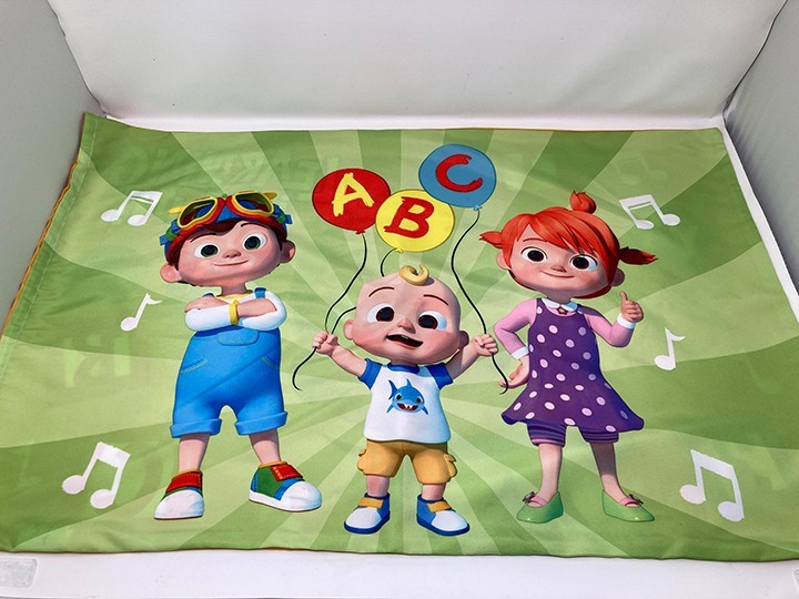 CoCoMelon ABC Alphabet 4 pc Toddler Bed Set Comforter Sheets Pillow Case