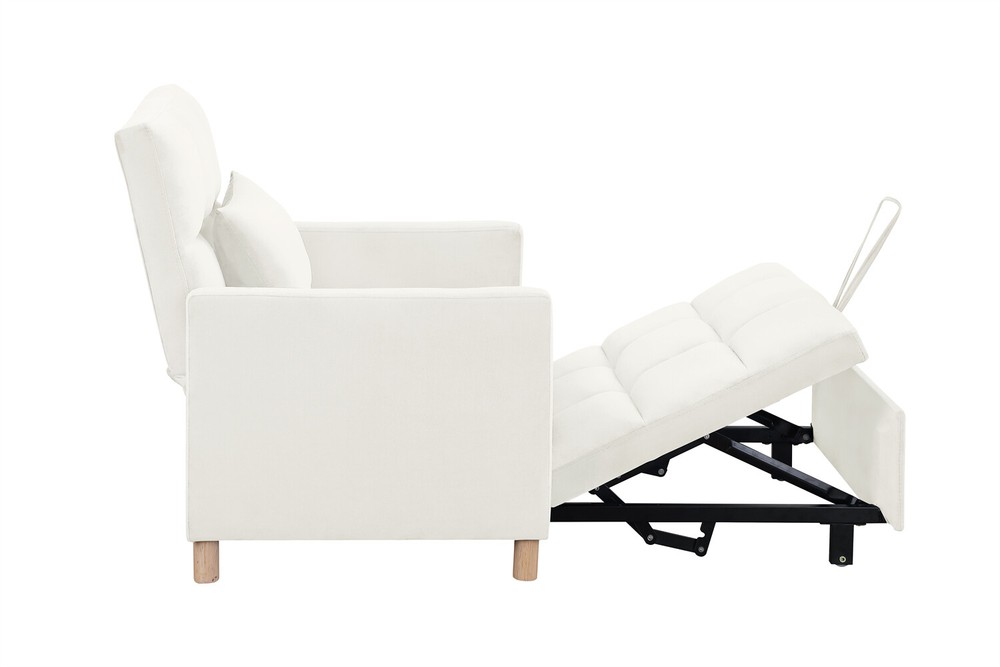 Convertible Sofa Bed Chairs 3-in-1 Multi-Functional Folding Sofa Beige