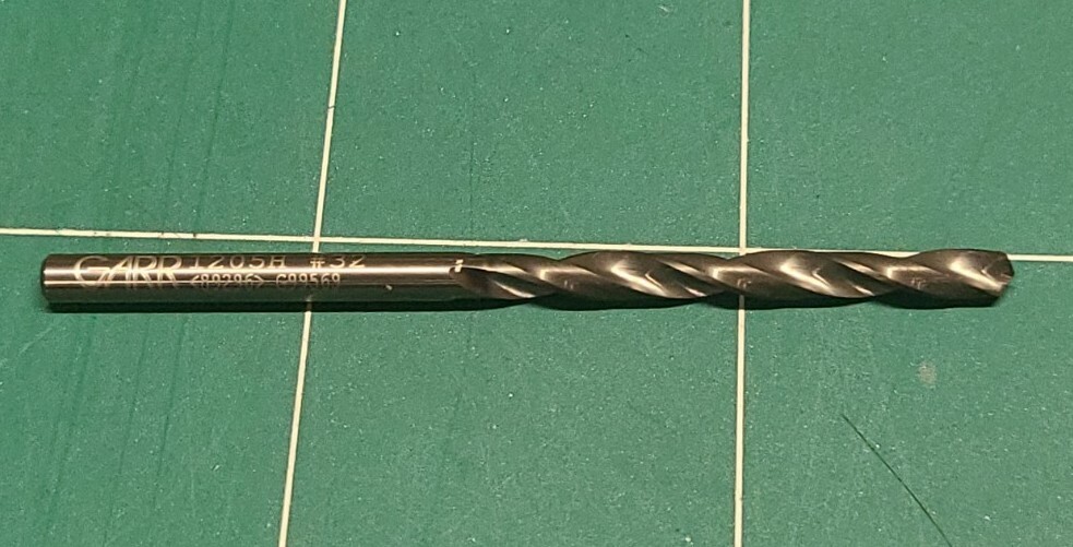 Regular-Point Drill Bits  - Regular Length Carbide  (Wire Gauge #32 )