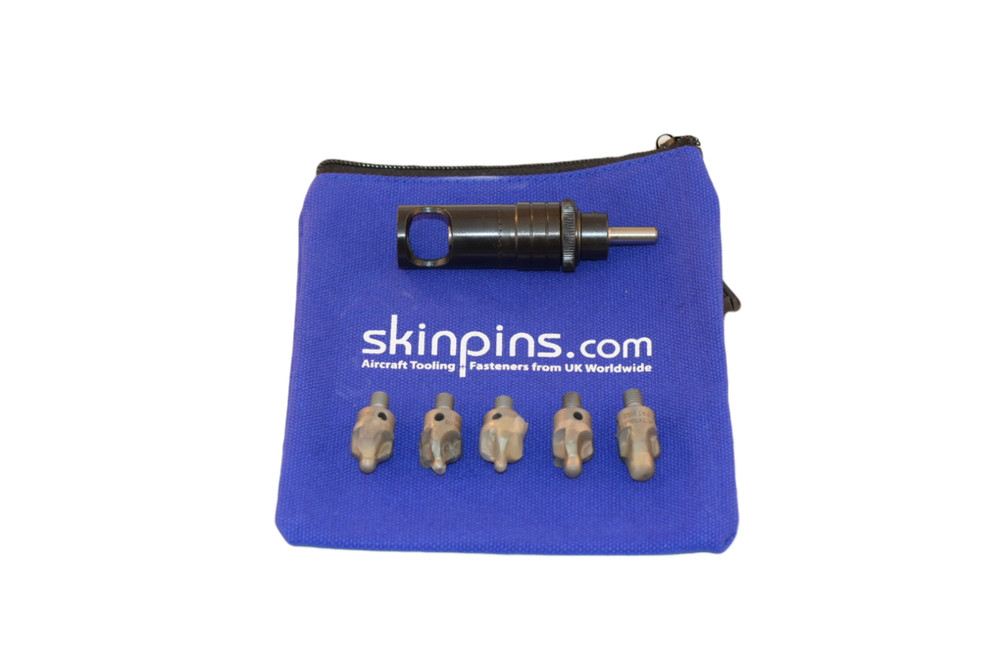 AIRCRAFT TOOLS STANDARD COUNTERSINK CAGE / MICROSTOP  5PC FRACTION CUTTER KIT