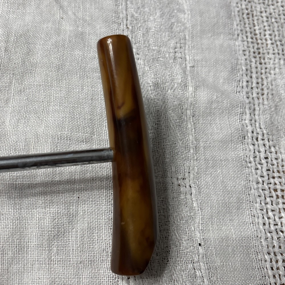Vintage Brown Bakelite Handle Corkscrew Wine Bottle Opener Kitchen Utensil