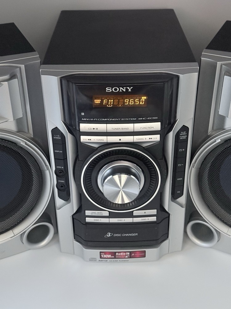 Sony MHC-EC55 | Mini HiFi Component System | 3-Disc CD Changer | AM/FM w Remote