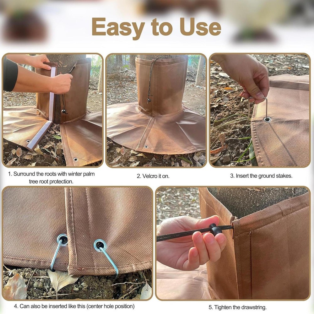 Palm Tree Root Protectors 3-Layers Insulation Frost Blankets Tree Pretty