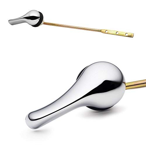 Toilet Handle Lever Flush Replacement, Chrome, Front Mount Chrome Polished