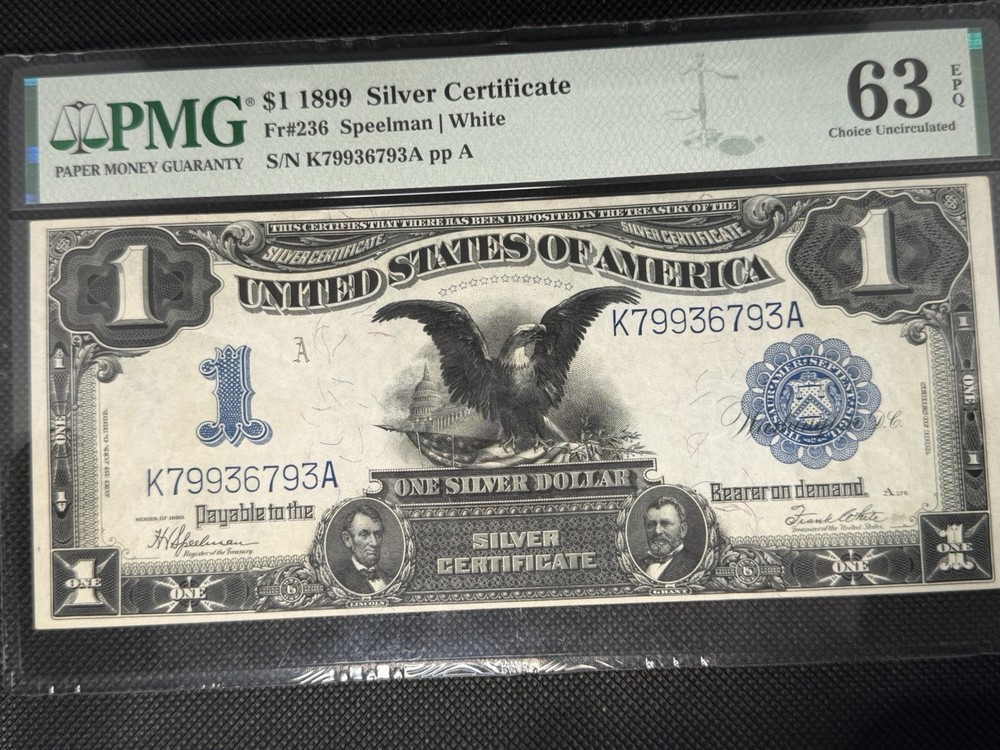 Fr 236 1899 $1 Silver Certificate PMG 63EPQ
