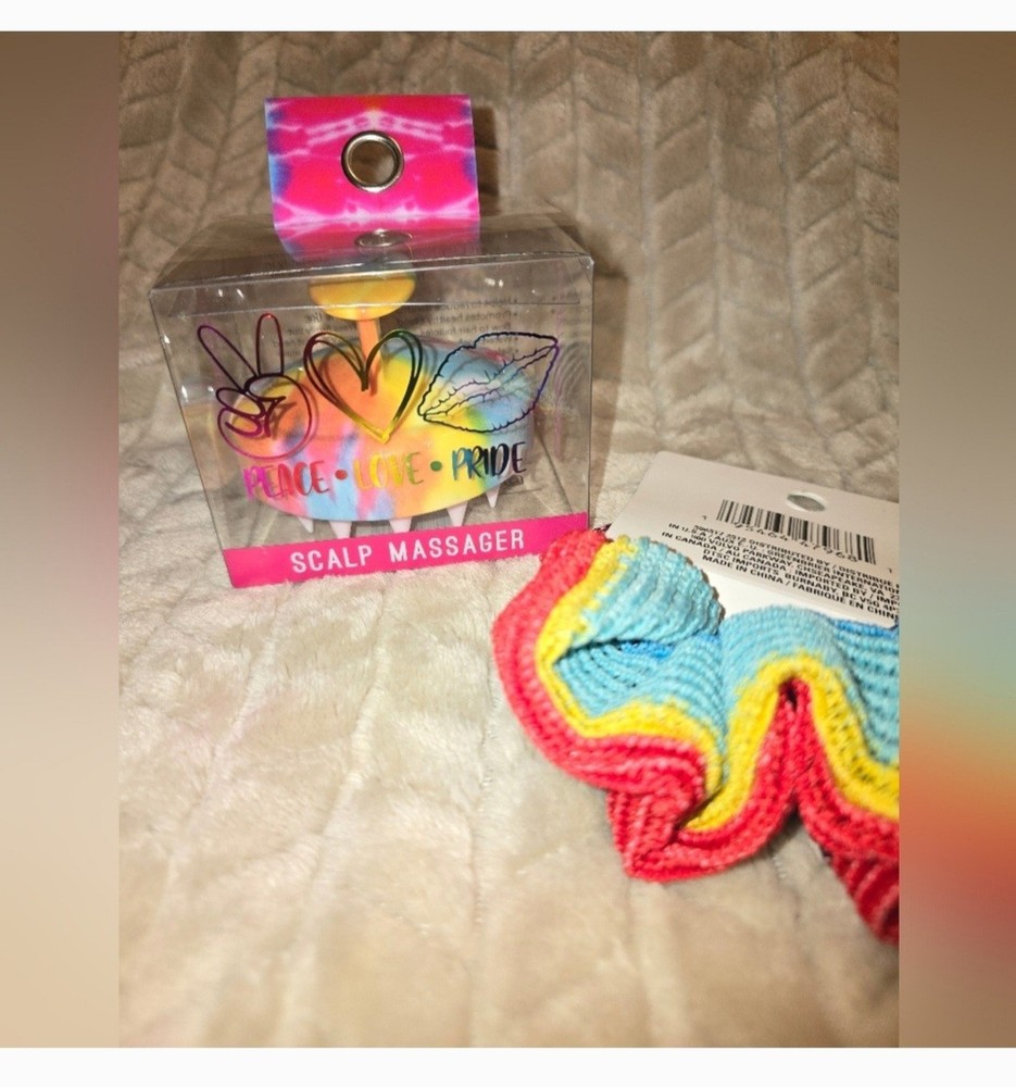 Scalp Massager And Scrunchie Pride Set