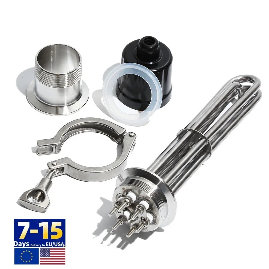 Electric Water Heater Brewing 2" Tri Clamp Flange Immersion 220V Heating Element