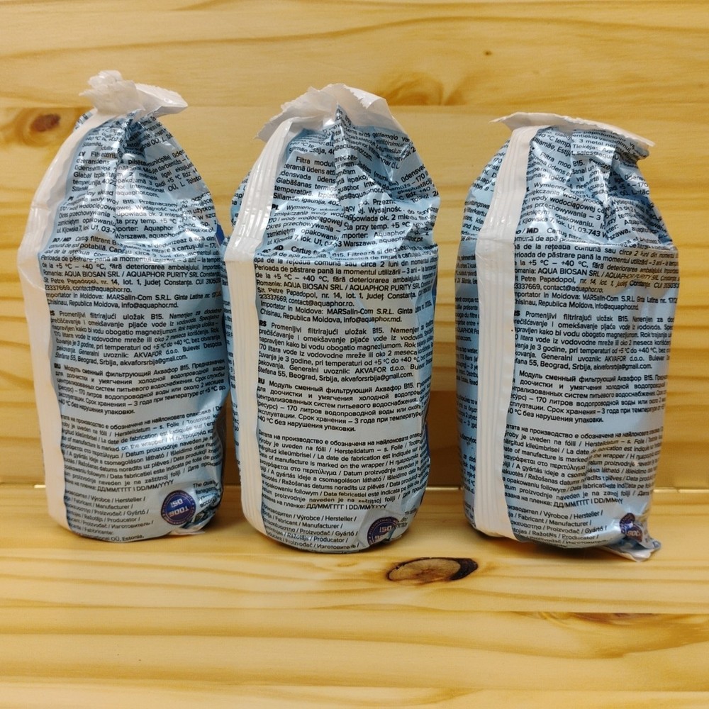 3 Aquaphor Water Filter B15 Standard sealed packages Expiration 2/24