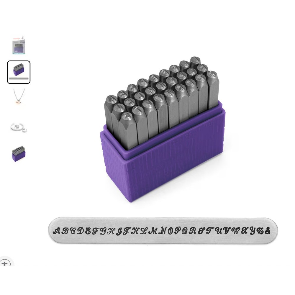 ImpressArt 3mm Basic Script Uppercase & Lowercase Letter Set