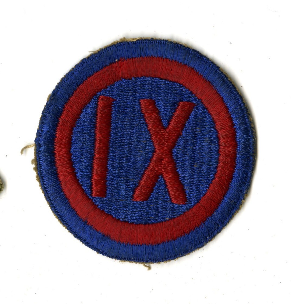 IX Corps White Back Patch WWII Vintage Pacific Theater