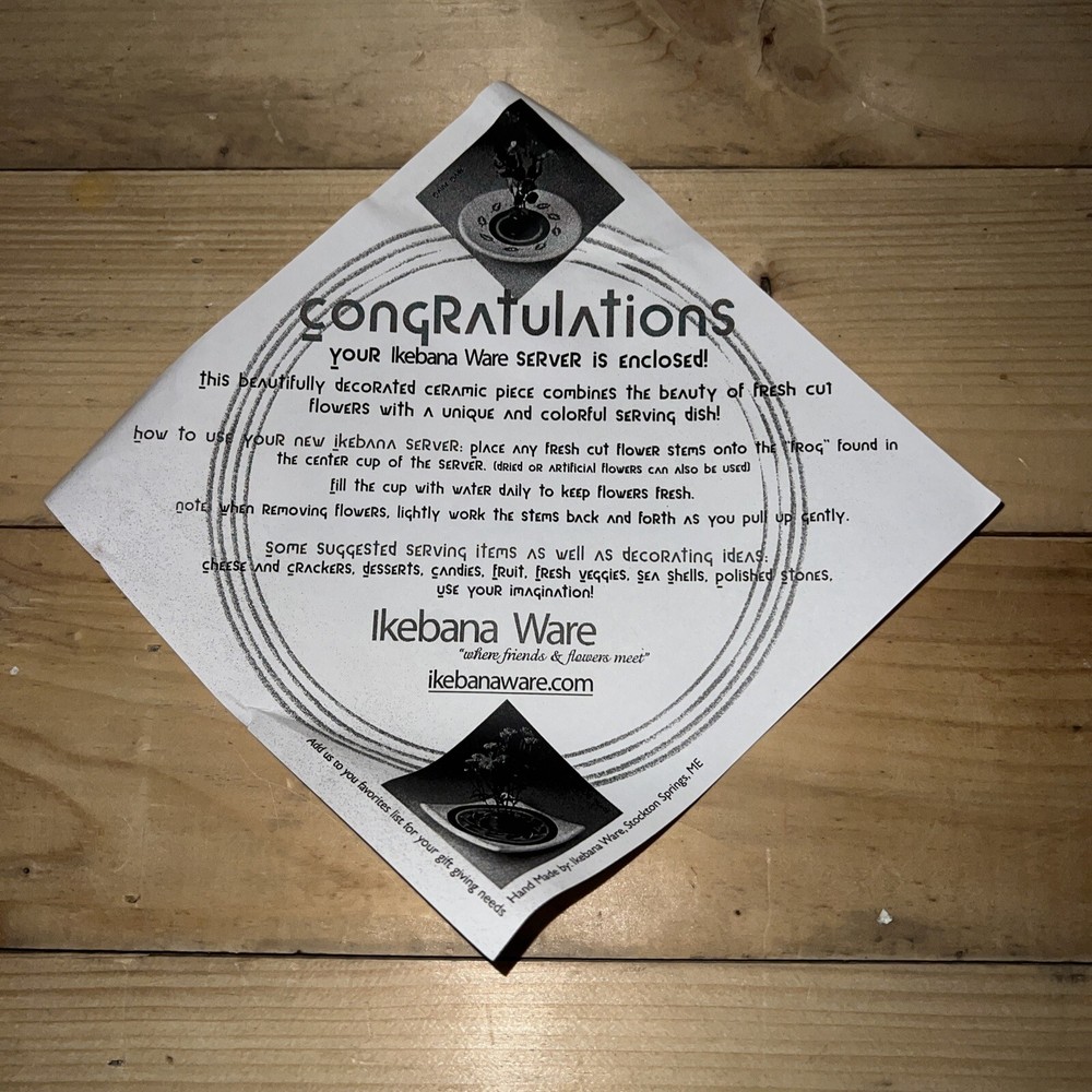 Pottery Ikebana Ware White Square Flat Vase Flower Server