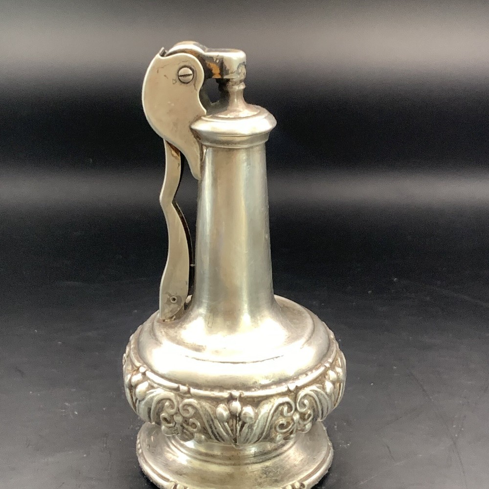 Vintage Ronson Silver Plated Table Lighter Decanter 1940 / 1950 Working