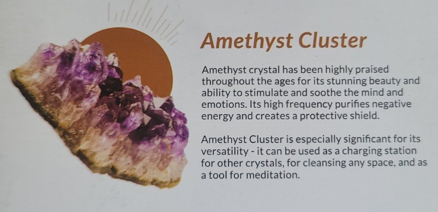 Mindful Souls Subscription Box Amethyst Fluorite Chrysocolla Hamsa Jasper