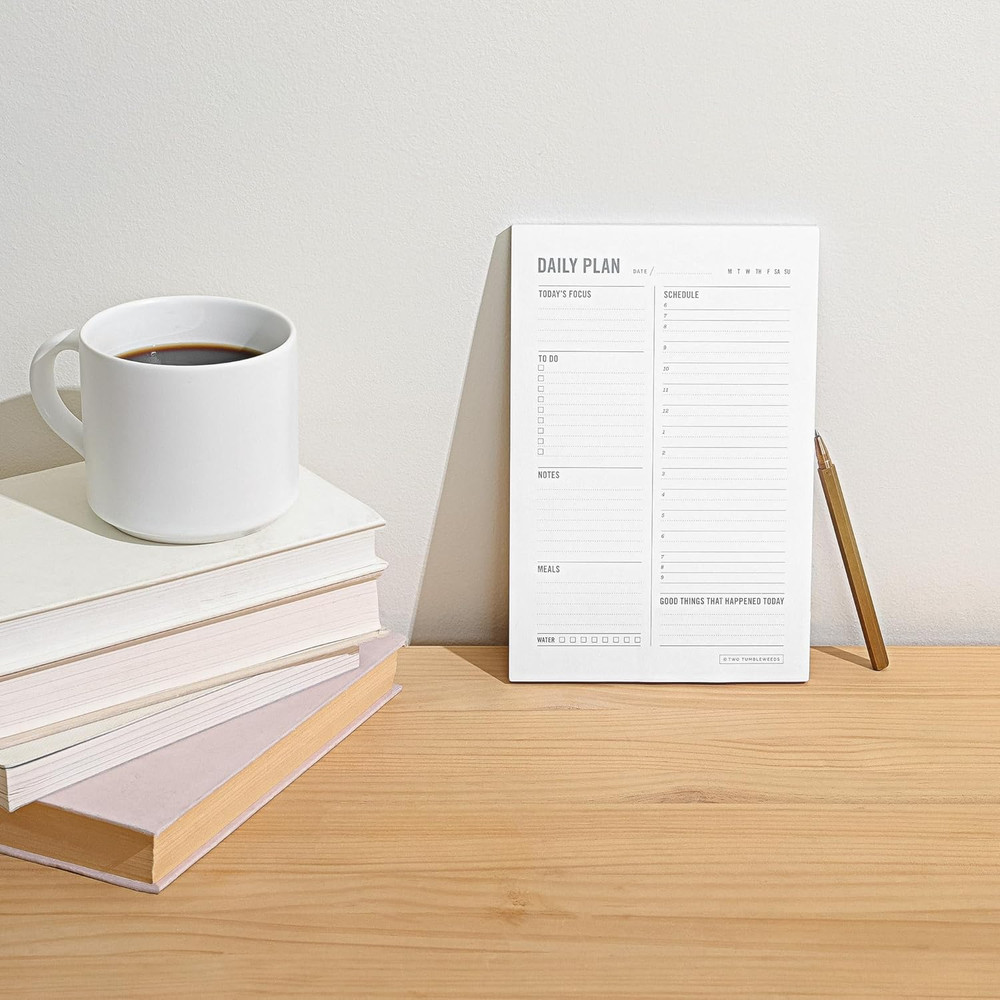 Daily Planner Notepad with Hourly Schedule - ADHD Planner, Time Block Planning P