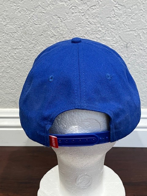 Seager Hat Cap Snap Back Blue Red Hemp Patch Embroidered