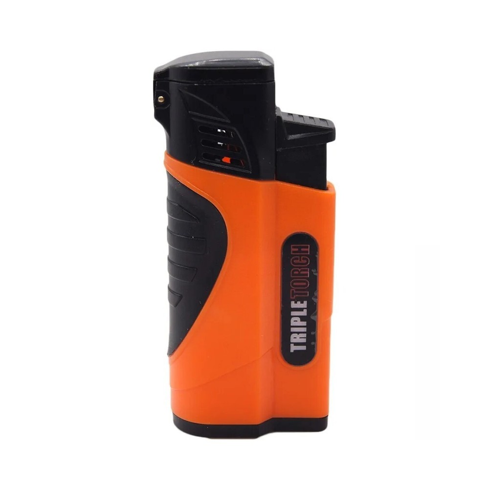 4 PACK Triple Jet Torch Lighter Adjustable Flame W/ Cigar Puncher Multiple Color