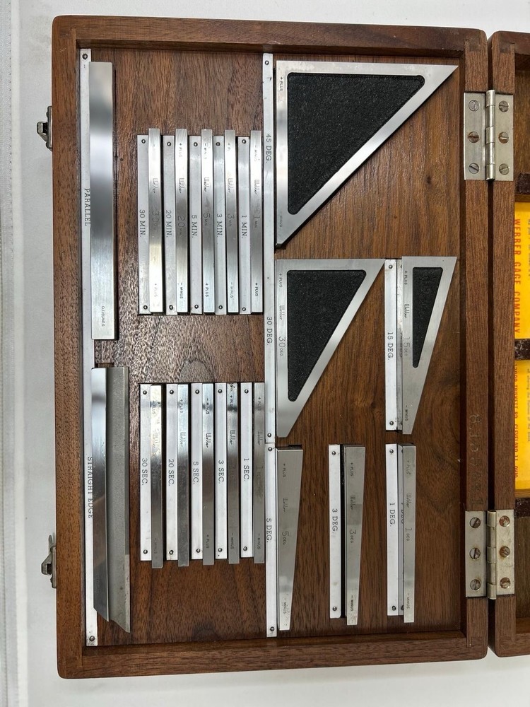 Webber Gage Company Steel Angle Gage Block Set 16-A Rectangular Angle
