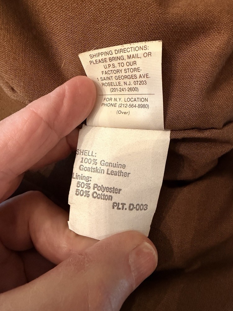 Flight Jacket USAF 1982 perfect, goatskin