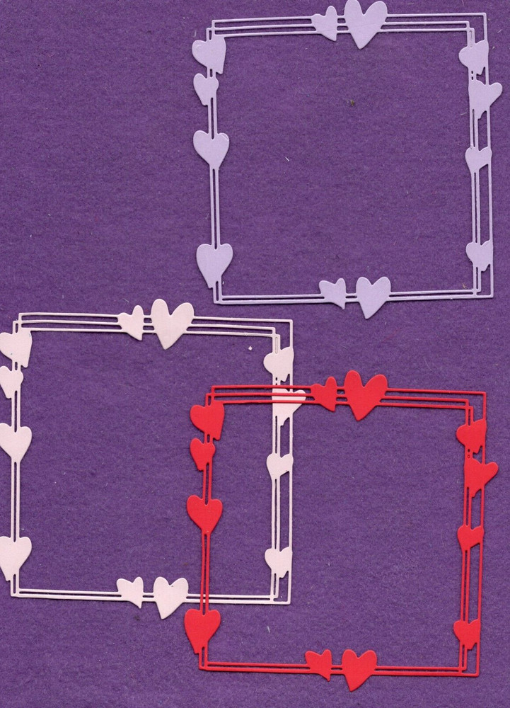 HEART FRAME # 5 die cuts scrapbook cards W