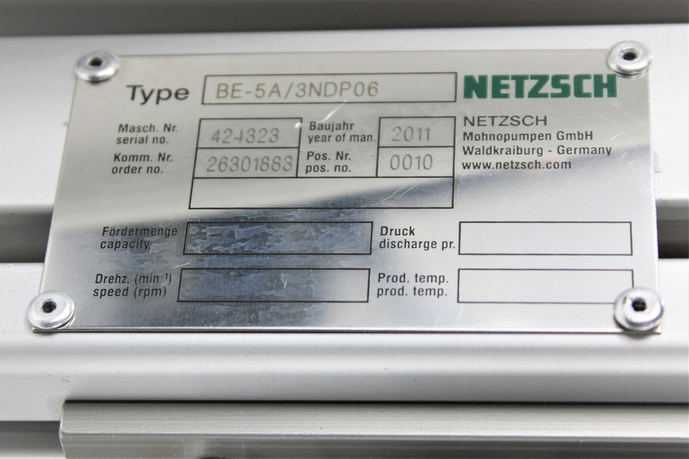 Netzsch BE-5A/3NDP06 Container Emptying BE-5A 3NDP06 Emptying