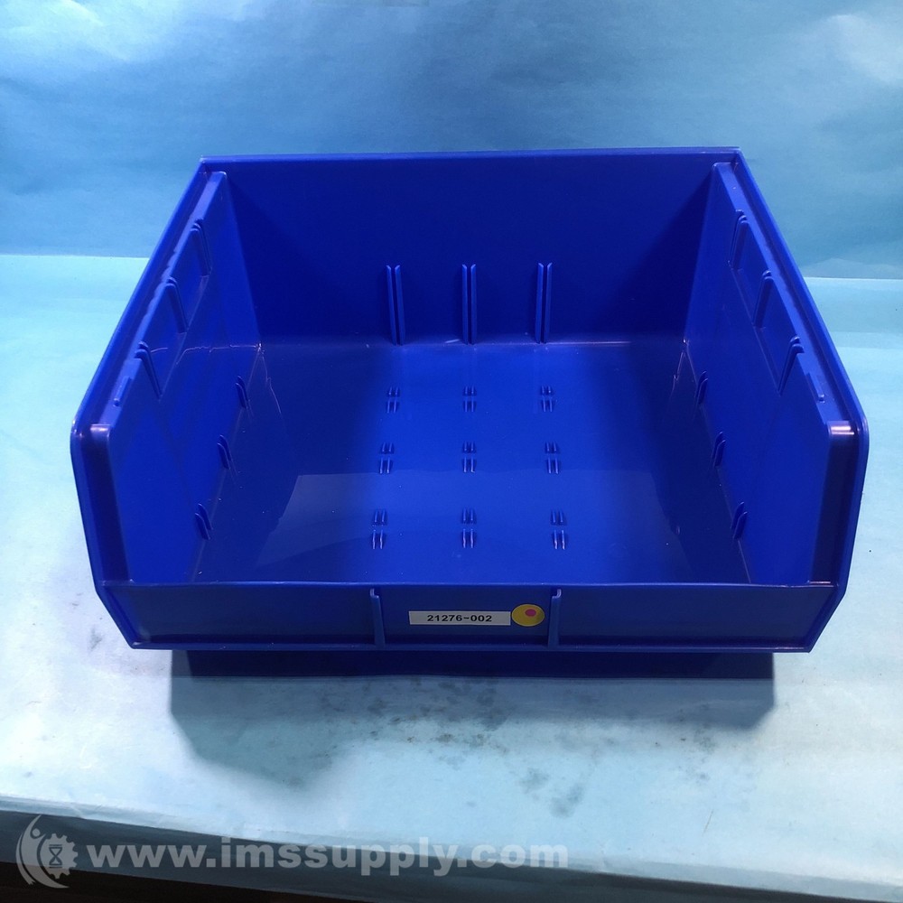 Uline S-12420 Blue Plastic Stackable Bin USIP