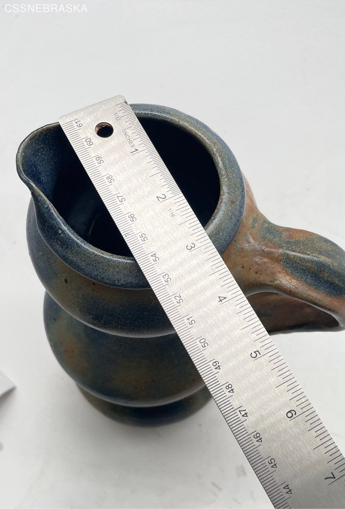 Blue/Brown Unique Handcrafted Pottery Jug