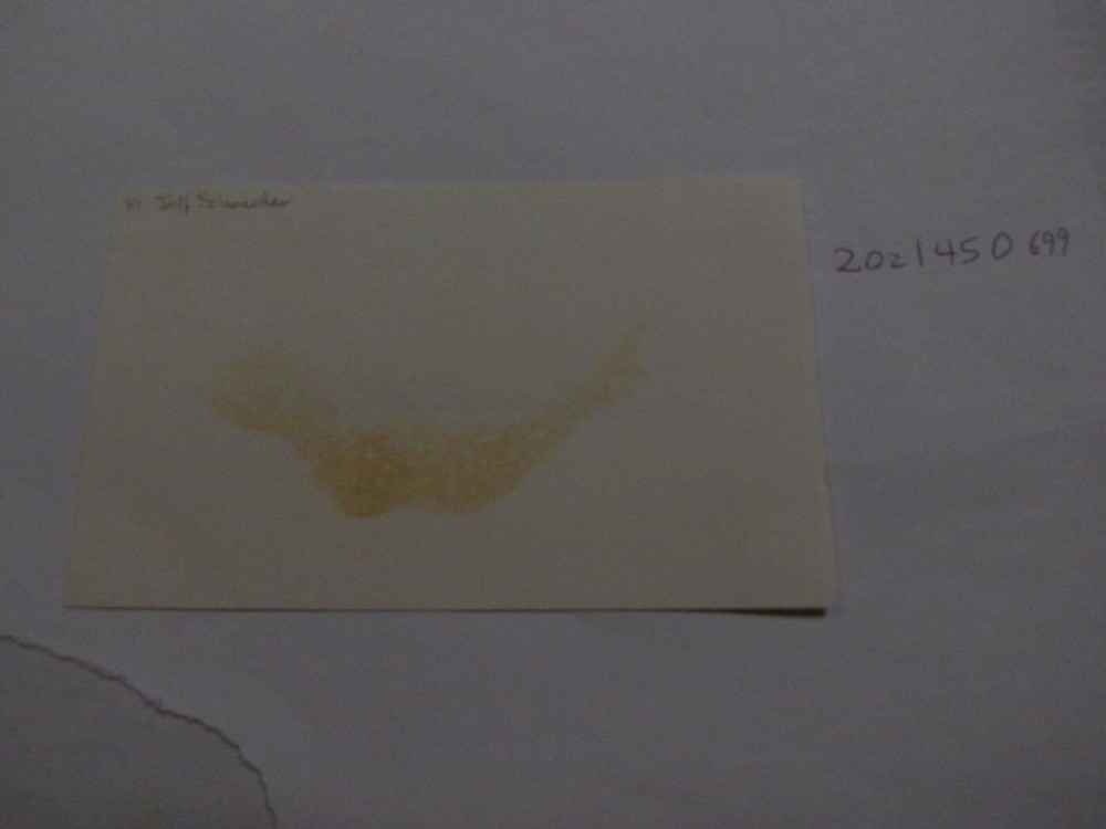 Jeff Schneider Signed Index Card JSA AUCTION CERTIFIED
