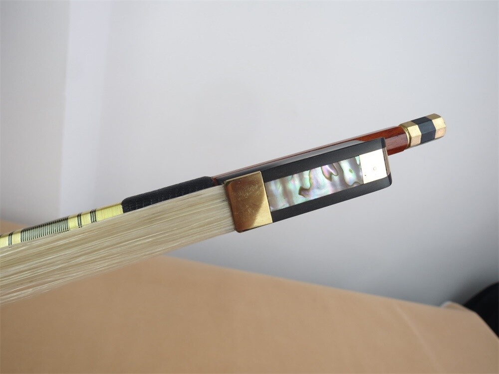 2pcs Advanced Pernambuco round Stick copper parts cello bow 4/4 Copper Mounted