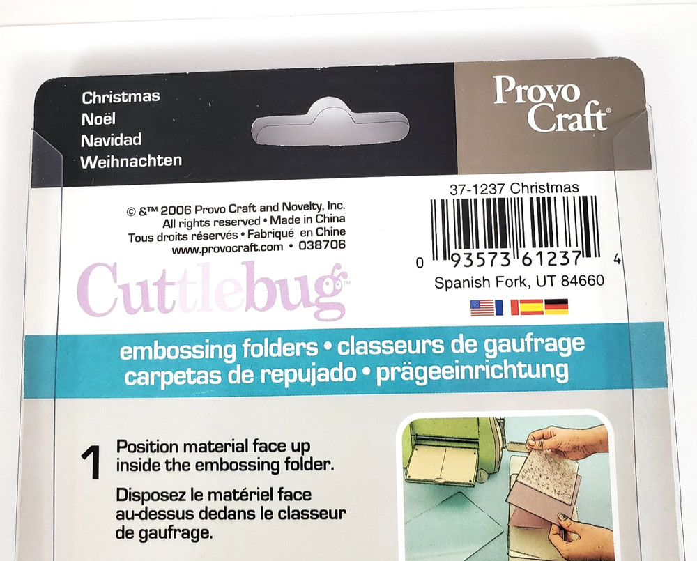 2006 Cuttlebug Embossing Folder-Provocraft-Christmas Noel 4pc