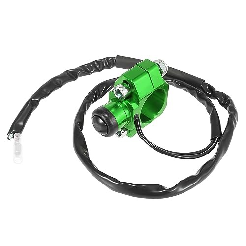 Universal Engine Start Stop Switch Button with Green Mounting Backplate green