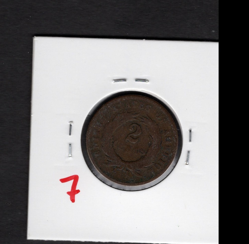 1865- Two Cent Piece- AG