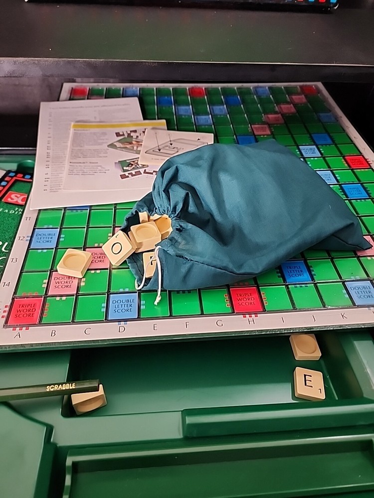 Vintage Spears Scrabble Deluxe Game With Turntable & Electronic Timer WORKS