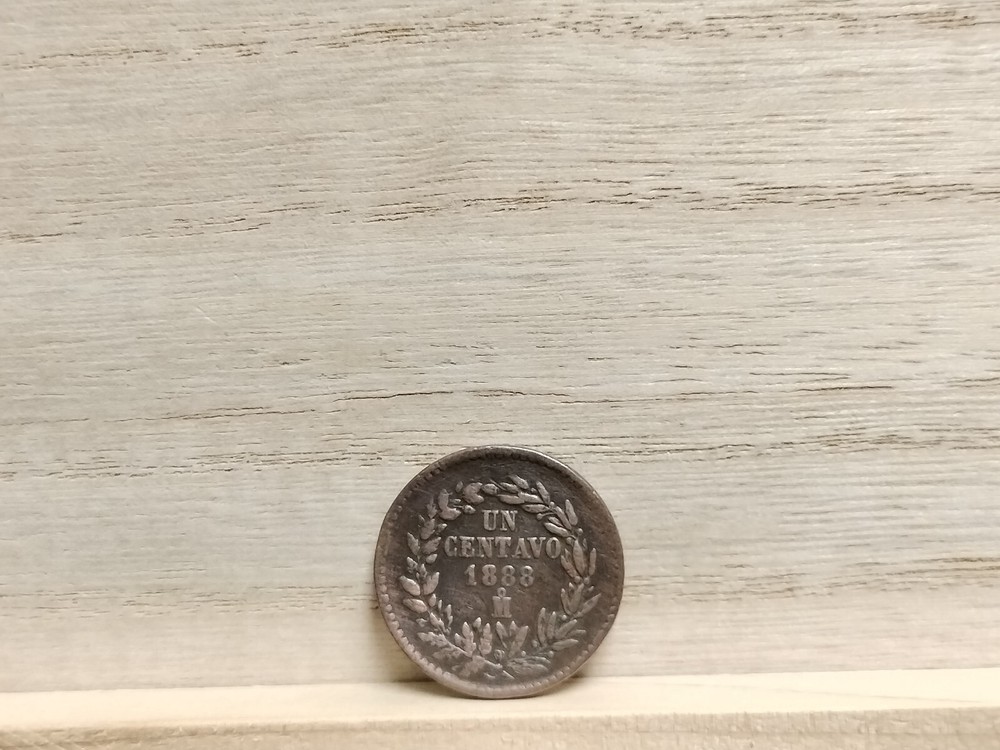 1888 Mo 1 Centavo Mexico Copper Coin
