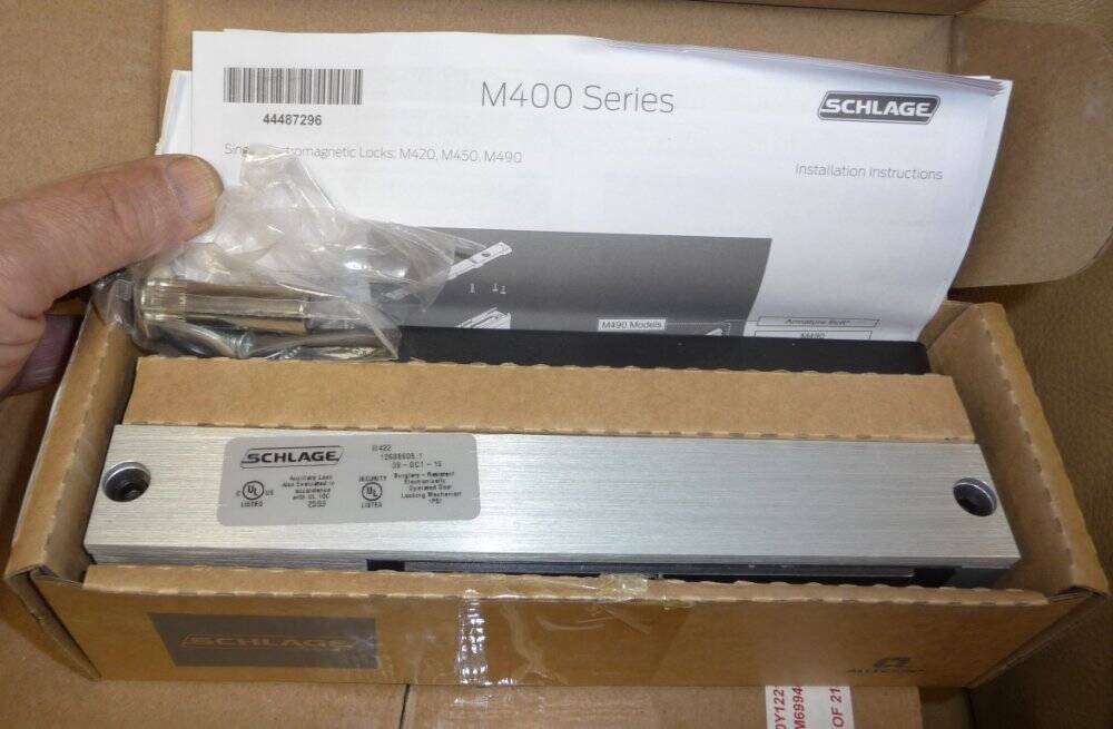 Schlage M422 Electromagnetic Double Lock Set 420-DBK NEW