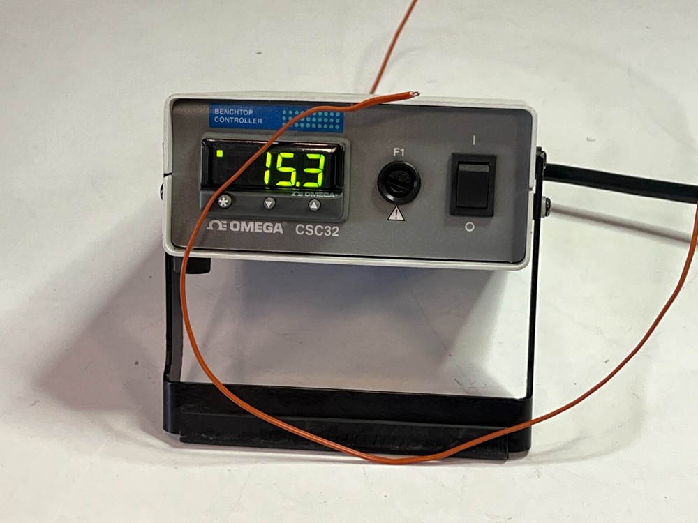 Omega Model CSC32 Benchtop Controller with Type J Thermocouple Assembly