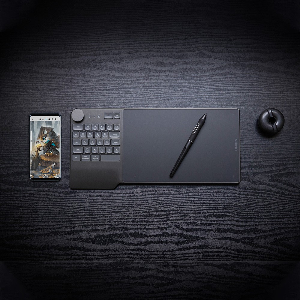 HUION Inspiroy Keydial KD200 New Bluetooth Graphics Tablet with dial controller