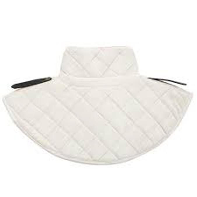 Medieval Thick Padded Cotton Collar Reenactment LARP Neck Protector Arming White