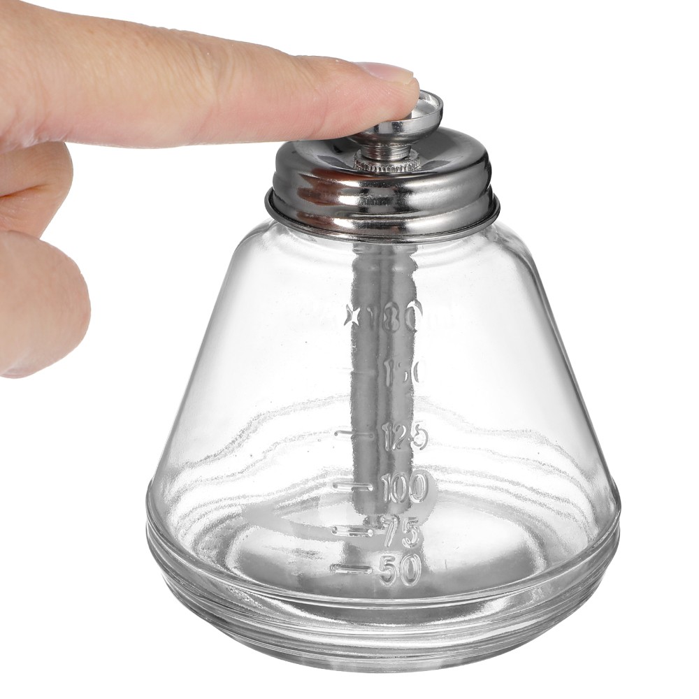 180ML Push Down Pump Glass Bottle Press Dispenser Empty Containersfor Liquids