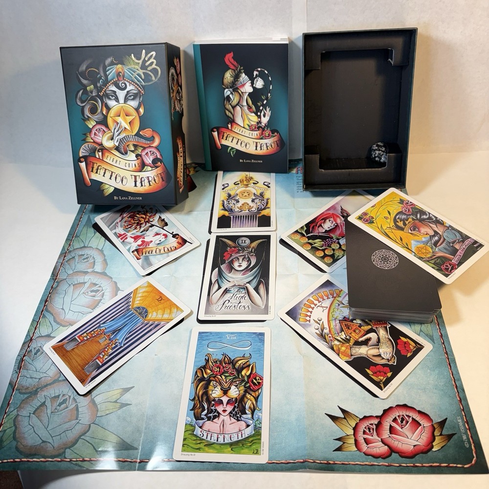 Eight Coins Tarot Over 70 Card Deck Guidebook Tattoo Tarot Rose Spread Authentic