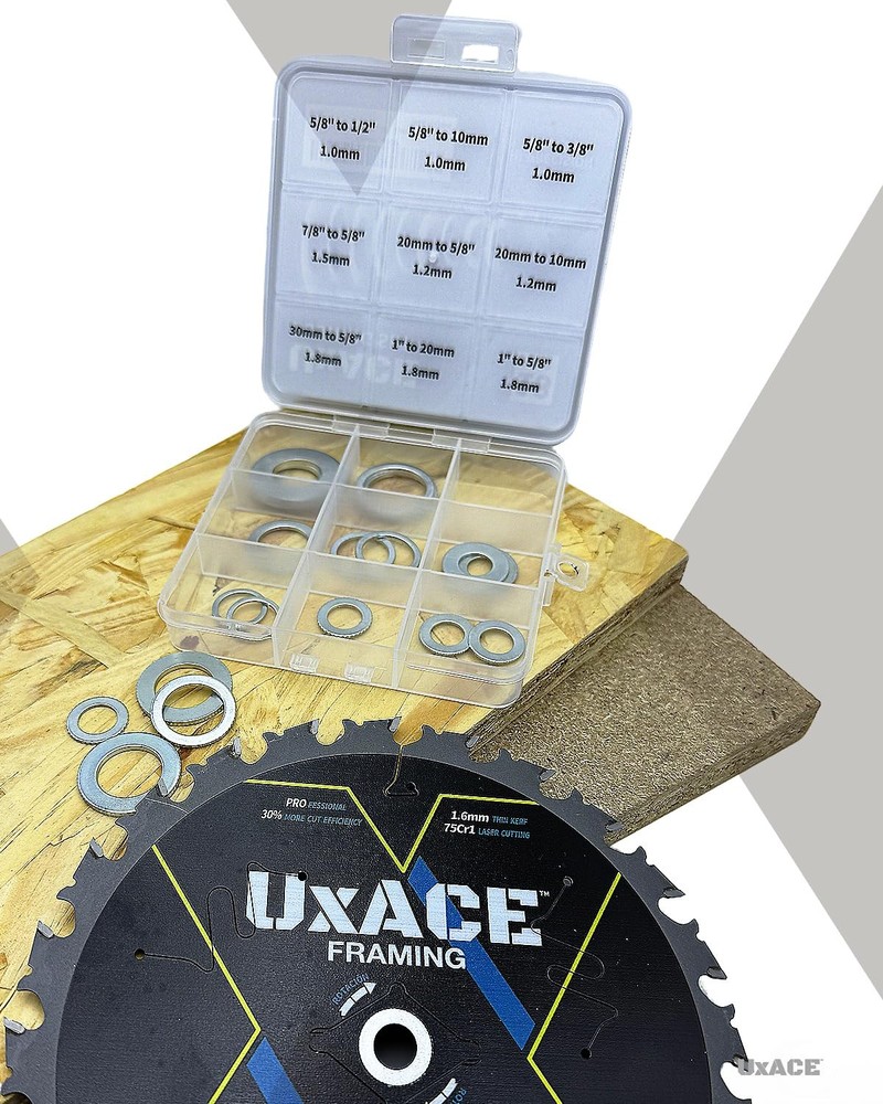 Circular Saw Blade Adapter Ring Kit - 9 Sizes for Diamond Blades & Grinders