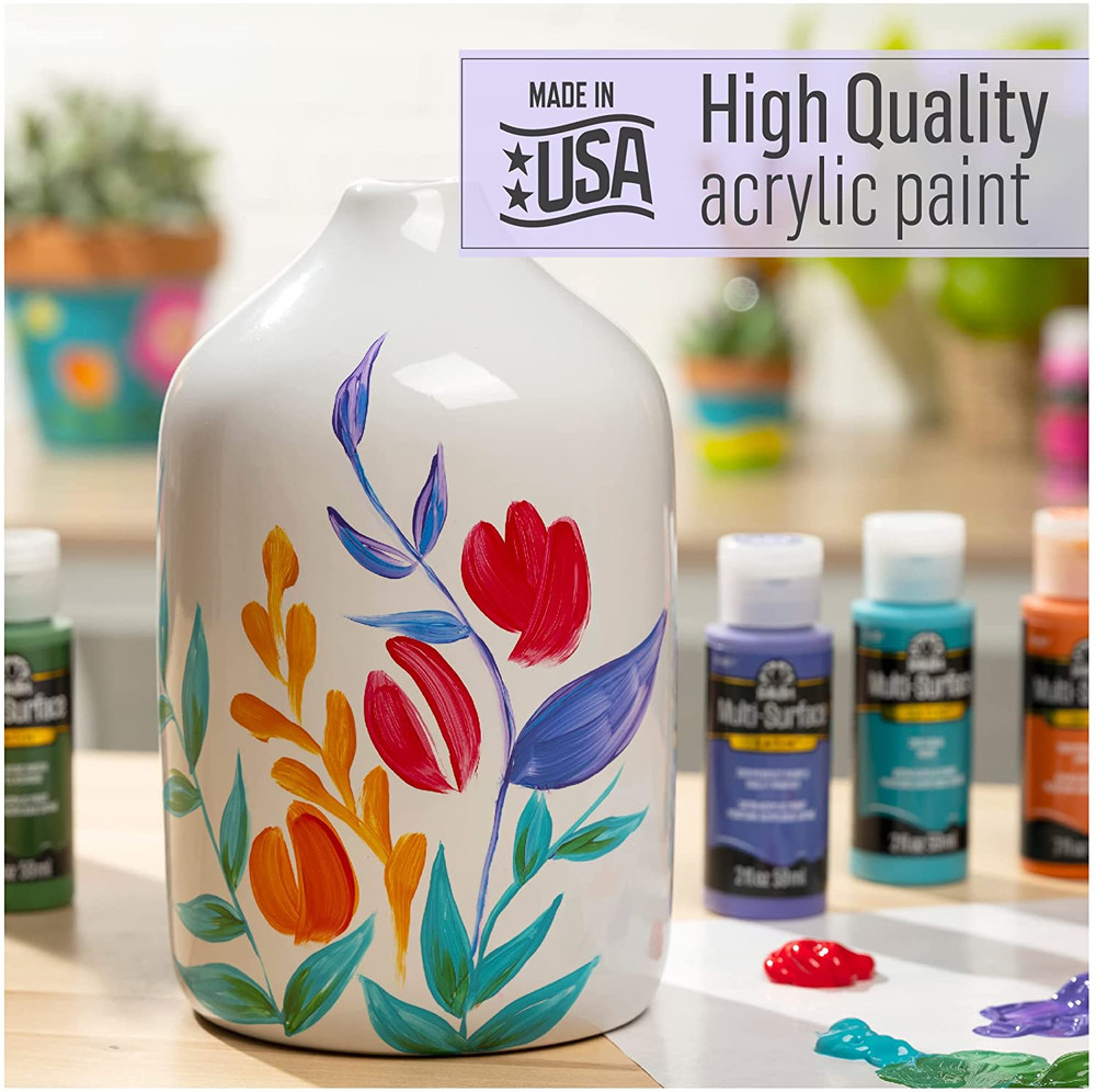 Multi-Surface Acrylic Craft Paint, Hawaiian Surf 2 Fl Oz Premium Multi-Surface S