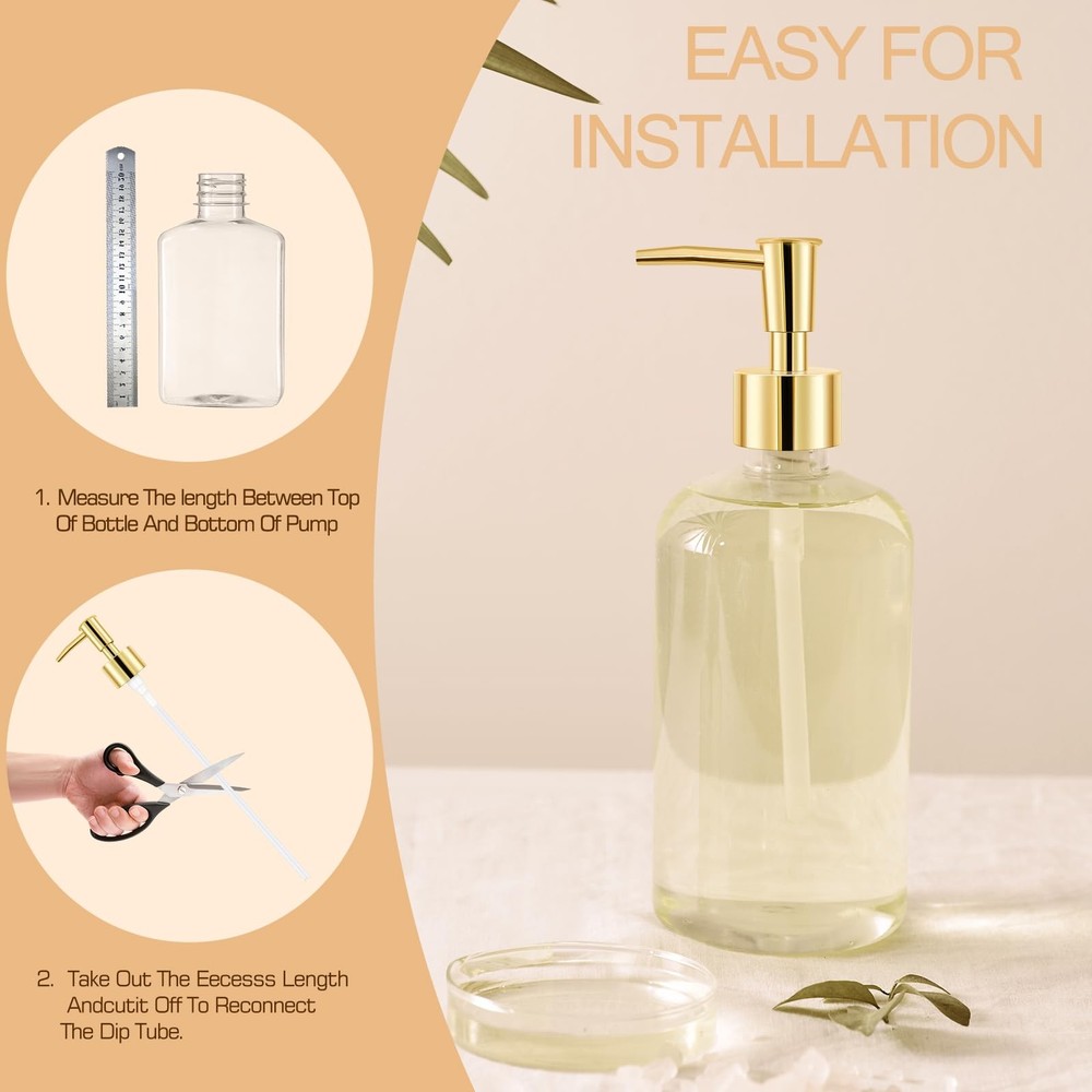 2Pack Gold Soap Dispenser Pump Replacement - for Lotion &