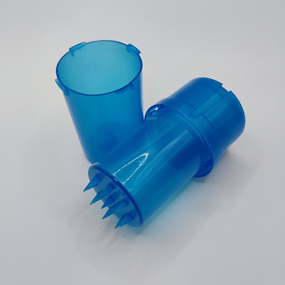 Tobacco container, grinder accessories (3 pc set) - BLUE
