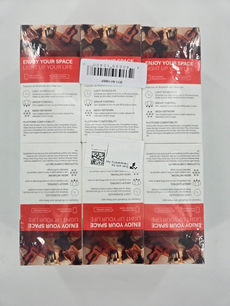 6 Pack Sengled Smart Bluetooth Mesh Dimmable LED Light Bulb Works with Alexa