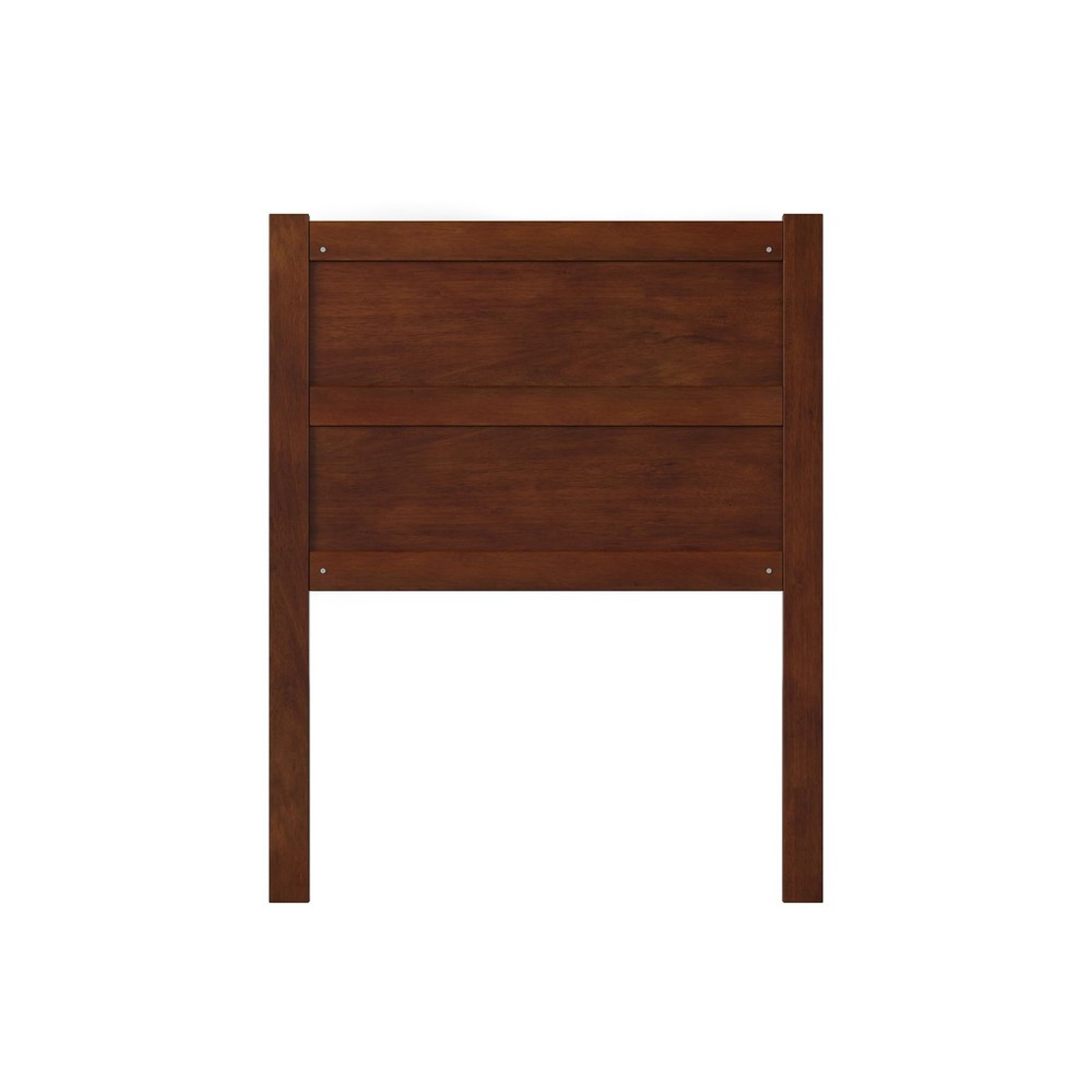 Mid Century Modern Walnut Headboard With Usb Charging Station Solid Wood Design